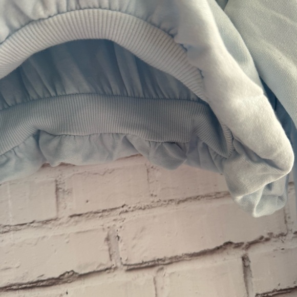 Wild Fable Light Blue Cropped Bubble Sweatshirt - Picture 4 of 5